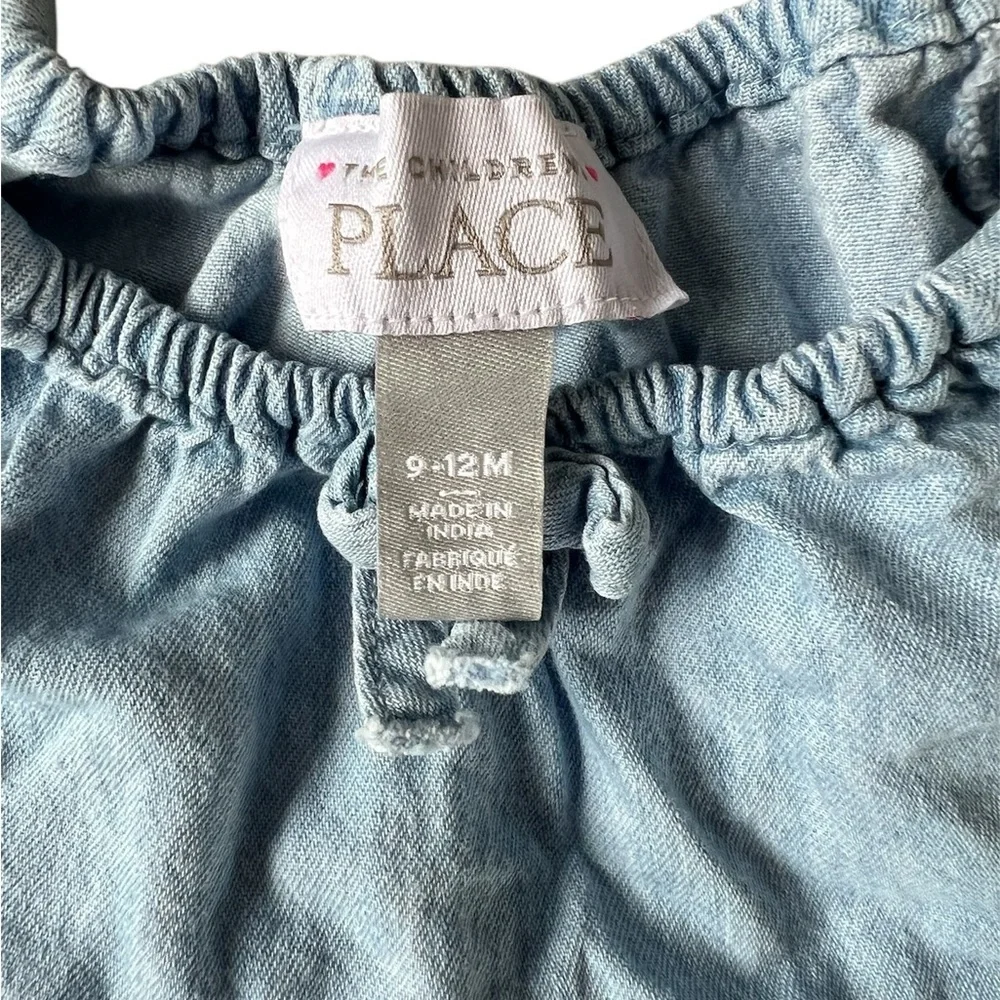 Children’s Place Baby Girl Tiered Chambray Dress | 9-12M